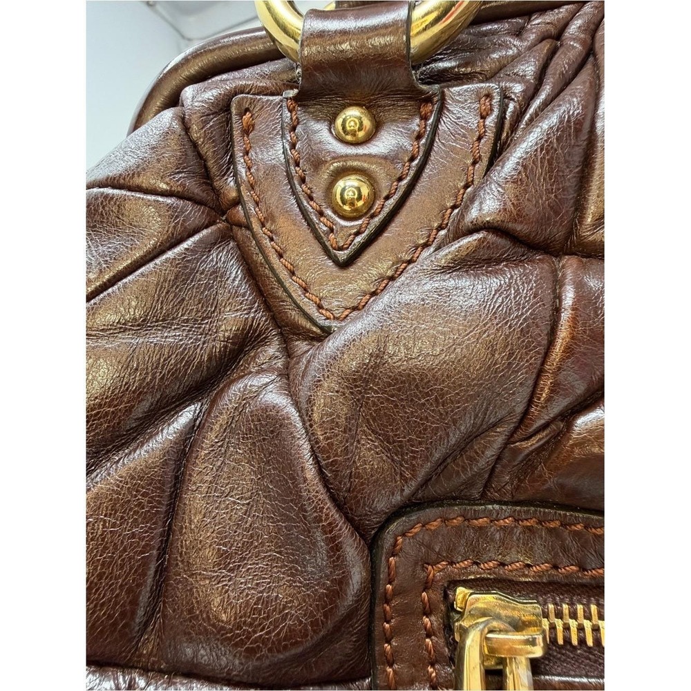 Marc Jacobs Espresso Chocolate Brown Patchwork Quilted Leather Vintage Stam Bag - Picture 8 of 17